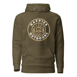 Happier Outdoors in the Mountains Premium Hoodie